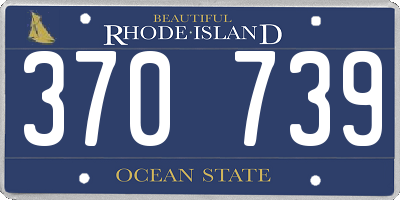 RI license plate 370739