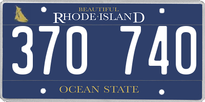 RI license plate 370740