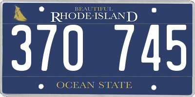 RI license plate 370745