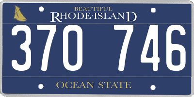 RI license plate 370746