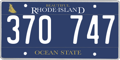 RI license plate 370747
