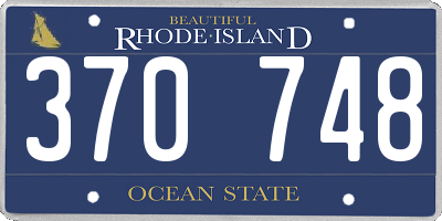 RI license plate 370748