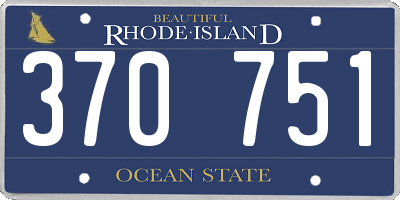 RI license plate 370751