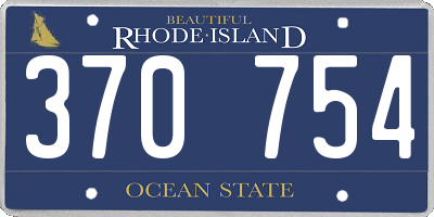 RI license plate 370754