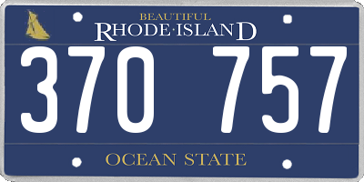 RI license plate 370757