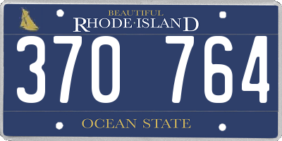 RI license plate 370764