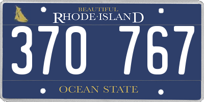RI license plate 370767