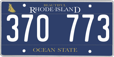 RI license plate 370773