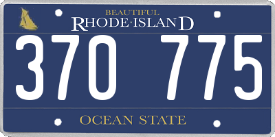 RI license plate 370775