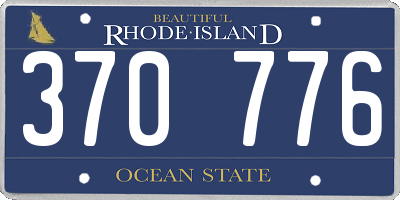 RI license plate 370776