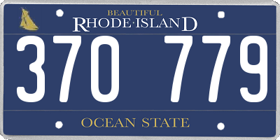 RI license plate 370779