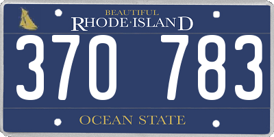RI license plate 370783