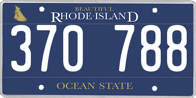 RI license plate 370788