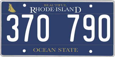 RI license plate 370790