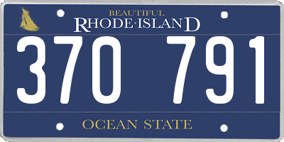 RI license plate 370791