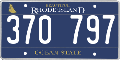 RI license plate 370797