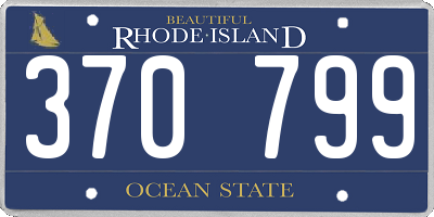 RI license plate 370799