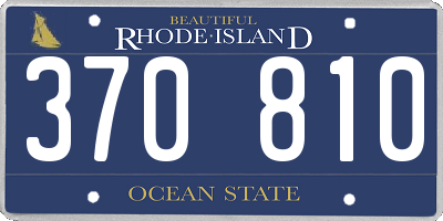 RI license plate 370810