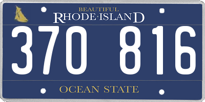 RI license plate 370816