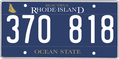 RI license plate 370818