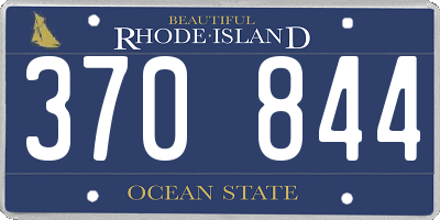 RI license plate 370844