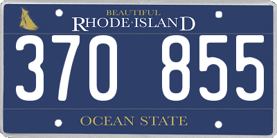 RI license plate 370855