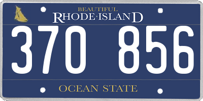 RI license plate 370856
