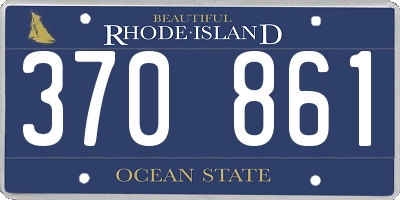 RI license plate 370861