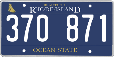 RI license plate 370871