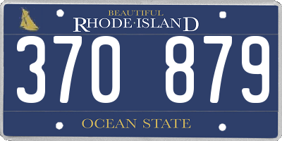 RI license plate 370879