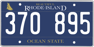 RI license plate 370895