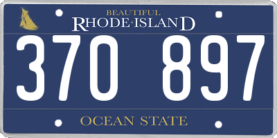 RI license plate 370897