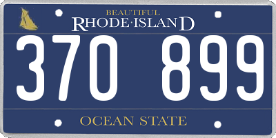 RI license plate 370899