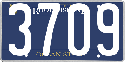 RI license plate 3709