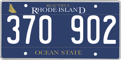 RI license plate 370902