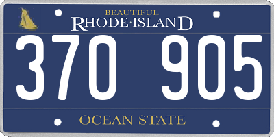 RI license plate 370905
