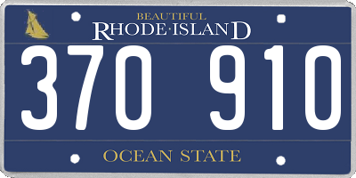 RI license plate 370910