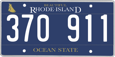 RI license plate 370911