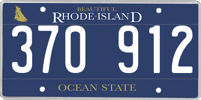 RI license plate 370912