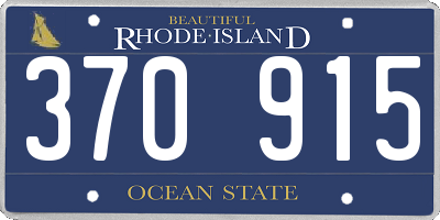 RI license plate 370915
