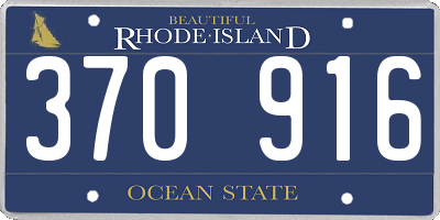 RI license plate 370916
