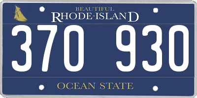 RI license plate 370930