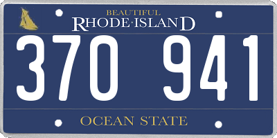 RI license plate 370941