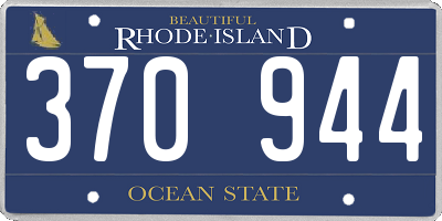 RI license plate 370944