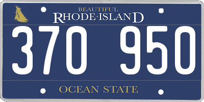 RI license plate 370950