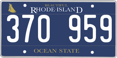 RI license plate 370959