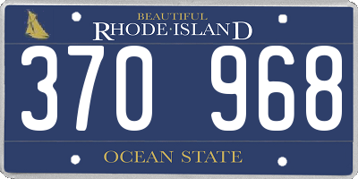 RI license plate 370968