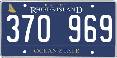 RI license plate 370969