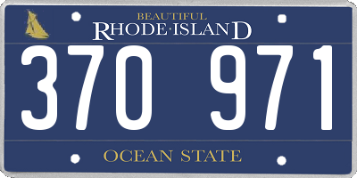 RI license plate 370971