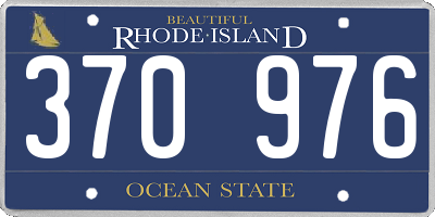 RI license plate 370976